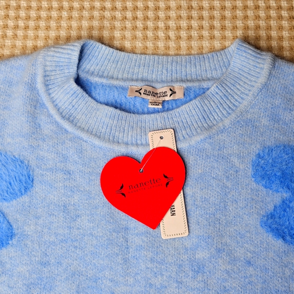 Nanette Lepore Blue Floral Sweater - Picture 4 of 11
